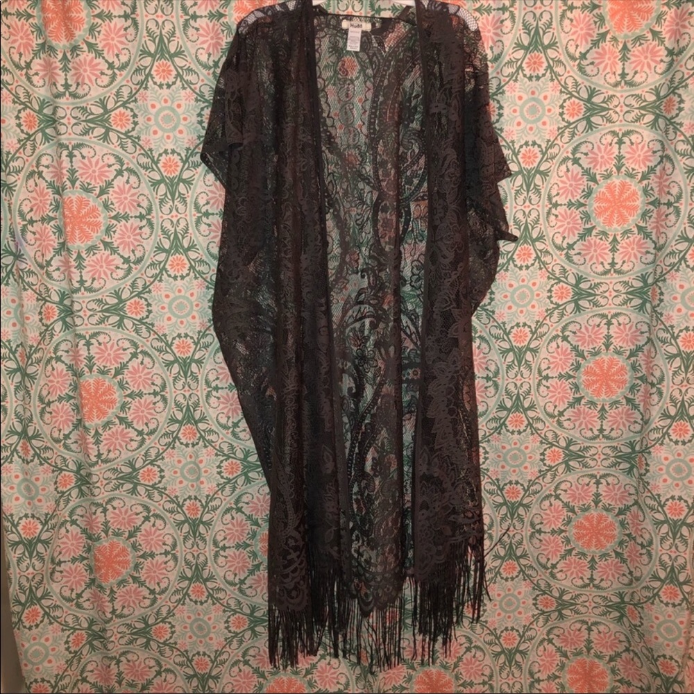 Gray Kimono with Fringe !!!!!